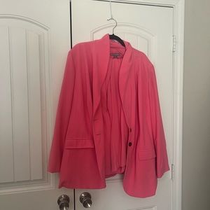 Plus Size Pantsuit Set - pink